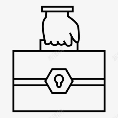 行李公文包手提箱图标图标