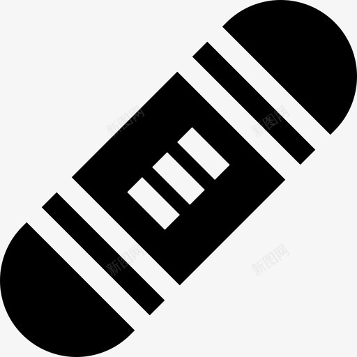 滑雪板冬季元素6填充图标svg_新图网 https://ixintu.com 冬季元素6 填充 滑雪板