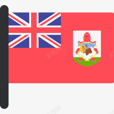 百慕大国际国旗5桅杆图标图标