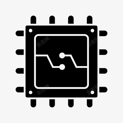 处理器计算cpu图标svg_新图网 https://ixintu.com cpu pc硬件 处理器 技术 计算