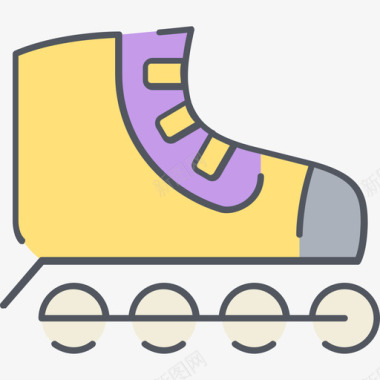 溜冰鞋家庭3颜色图标图标
