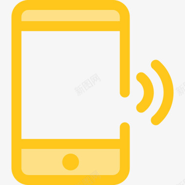 智能手机触点6黄色图标图标