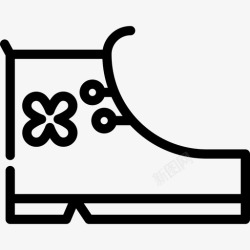 鞋纹鞋圣帕特里克节直纹图标高清图片