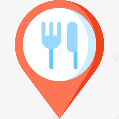 食物餐厅8公寓图标图标