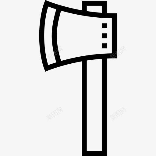 斧头建筑工具4直线图标svg_新图网 https://ixintu.com 建筑工具4 斧头 直线