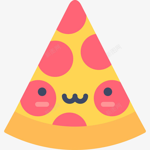 披萨可爱的食物2扁平图标svg_新图网 https://ixintu.com 可爱的食物2 扁平 披萨