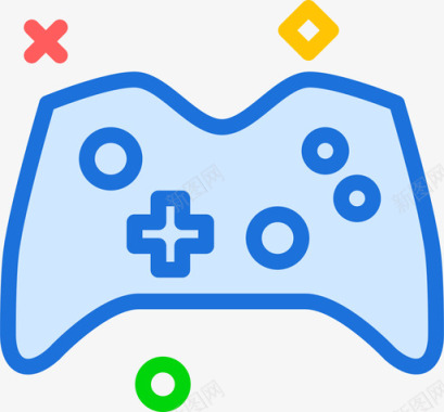 游戏控制器tech2线性颜色图标图标