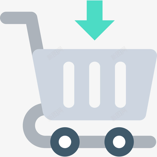 购物车购物和商业9平图标svg_新图网 https://ixintu.com 平 购物和商业9 购物车