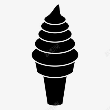 冰淇淋巧克力冷的图标图标