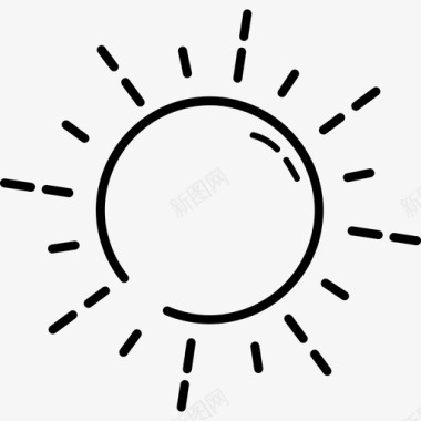 太阳杂项手工绘制图标图标
