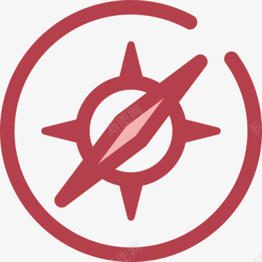 Safari徽标5红色图标图标