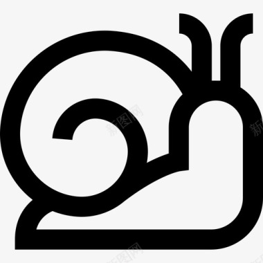 蜗牛5号弹簧直线型图标图标