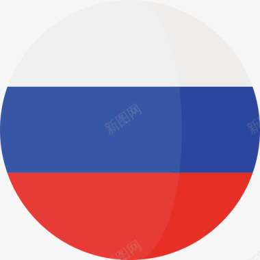 俄罗斯国旗3圆圈平图标图标