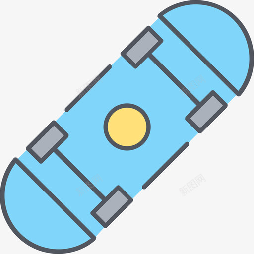 滑板家庭3彩色图标svg_新图网 https://ixintu.com 家庭3 彩色 滑板