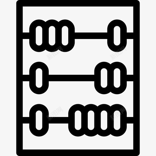 算盘金融9线性图标svg_新图网 https://ixintu.com 算盘 线性 金融9