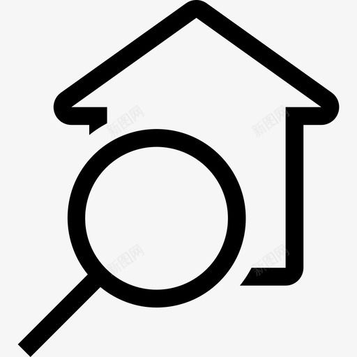 房子房地产图标轮廓svg_新图网 https://ixintu.com 房地产图标 房子 轮廓
