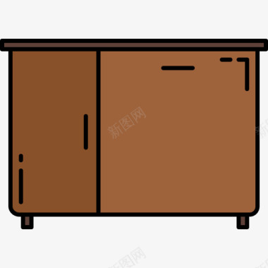 橱柜家具16颜色128px图标图标