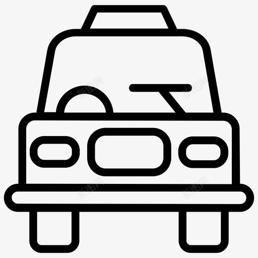 出租车双门轿车车辆图标svg_新图网 https://ixintu.com 出租车 双门轿车 车辆 运输线图标
