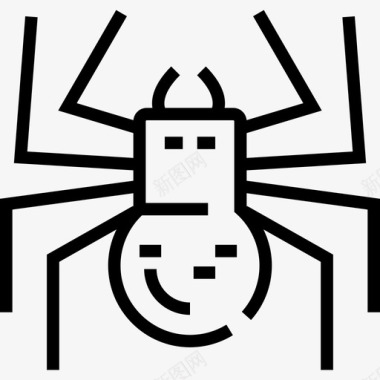 蜘蛛宠物店8线性图标图标