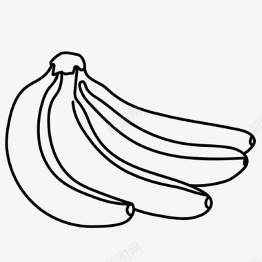 香蕉香蕉束水果图标图标