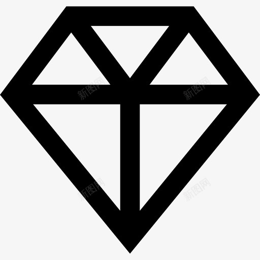 钻石数字营销8线性图标svg_新图网 https://ixintu.com 数字营销8 线性 钻石