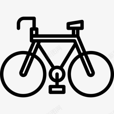 自行车健身5直线型图标图标