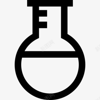 实验室装置线性烧瓶图标图标