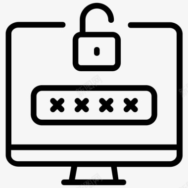 密码恢复帐户授权登录密码图标图标