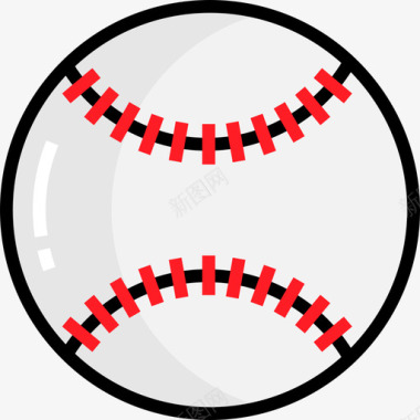棒球运动28线性颜色图标图标
