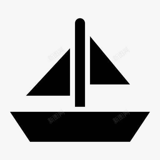 yatch船小船图标svg_新图网 https://ixintu.com yatch 小船 帆船 船 运输 运输铭文