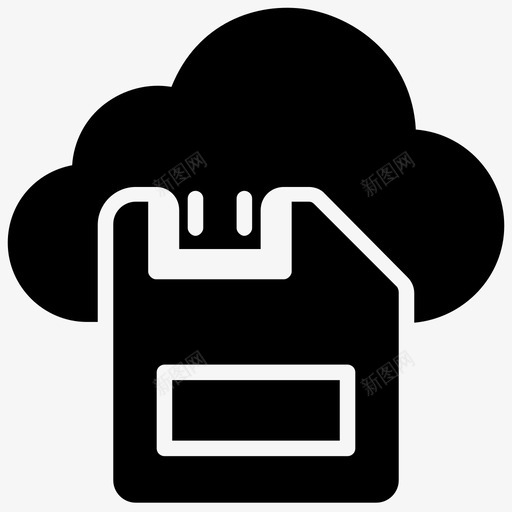 云存储存储卡微芯片图标svg_新图网 https://ixintu.com sd卡 云存储 在线存储 存储卡 微芯片 数据组织字形图标