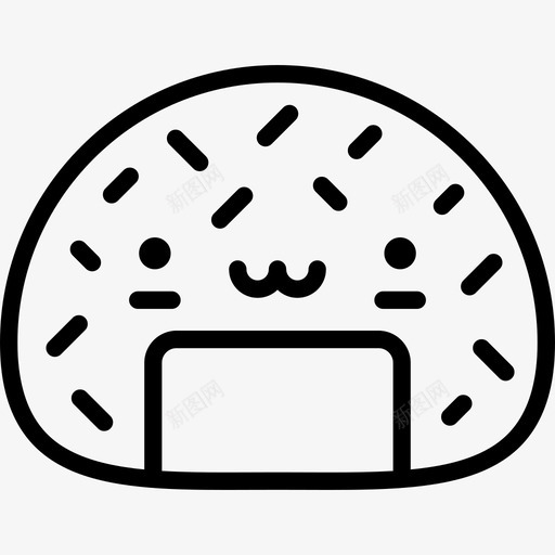 Onigiri可爱的食物直系的图标svg_新图网 https://ixintu.com Onigiri 可爱的食物 直系的