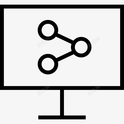 监视器数据和互联网通信细线图标svg_新图网 https://ixintu.com 数据和互联网通信 监视器 细线