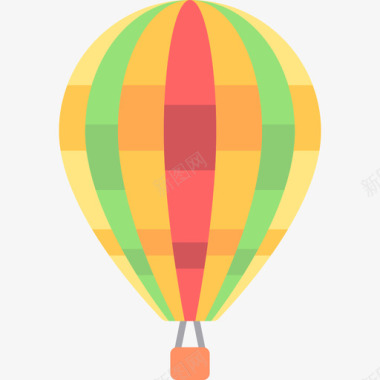 热气球运输9扁平图标图标