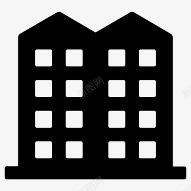 城市办公楼公寓楼图标图标
