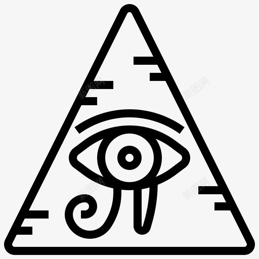 荷鲁斯之眼埃及符号图标svg_新图网 https://ixintu.com 埃及 埃及符号线 符号 荷鲁斯之眼
