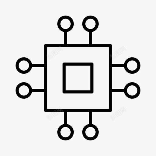 微芯片创新发明图标svg_新图网 https://ixintu.com 创新 加工 发明 微芯片 机器人