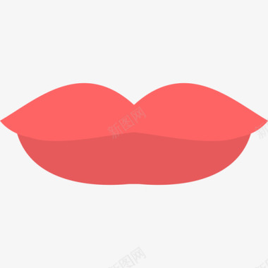 嘴唇美丽7扁平图标图标