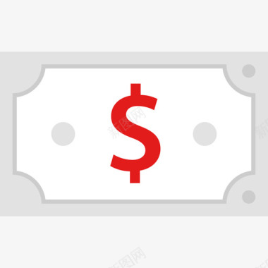 美元钞票商业和创业公司持平图标图标