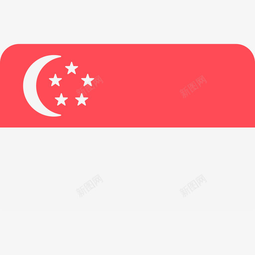 新加坡国际国旗6圆形矩形图标svg_新图网 https://ixintu.com 国际国旗6 圆形矩形 新加坡