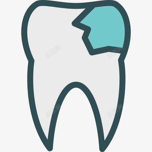 牙齿医用9线颜色图标svg_新图网 https://ixintu.com 医用9 牙齿 线颜色