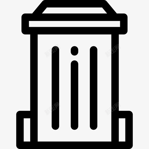 垃圾箱家用物品12直线型图标svg_新图网 https://ixintu.com 垃圾箱 家用物品12 直线型