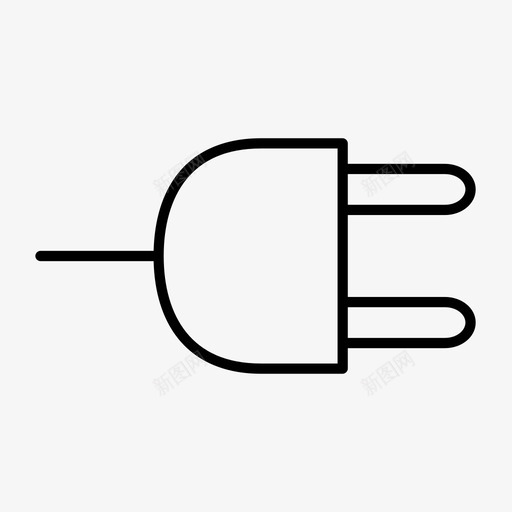 插头充电器电气图标svg_新图网 https://ixintu.com 充电器 插头 电气 电线 能量薄 针脚