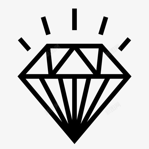 辉煌钻石金融图标svg_新图网 https://ixintu.com 奢侈品 富豪 辉煌 金融 金融2 钻石