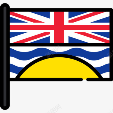 不列颠哥伦比亚省国旗收藏2桅杆图标图标