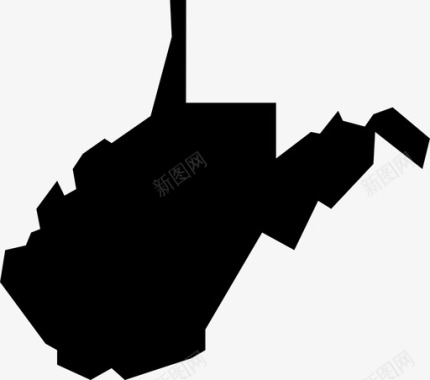 西弗吉尼亚州美国市图标图标