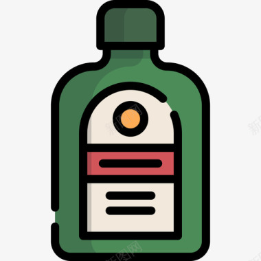 苏格兰威士忌酒吧和酒吧3线性颜色图标图标