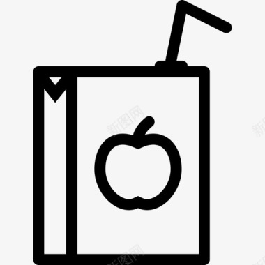 果汁食品和饮料13线性图标图标