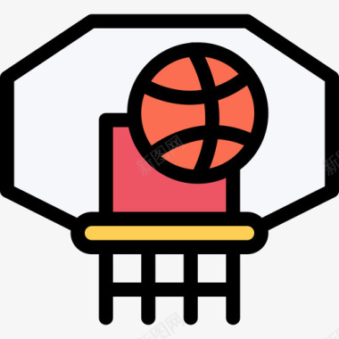 篮球运动13彩色图标图标