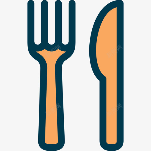 餐具寻路器线性颜色图标svg_新图网 https://ixintu.com 寻路器 线性颜色 餐具